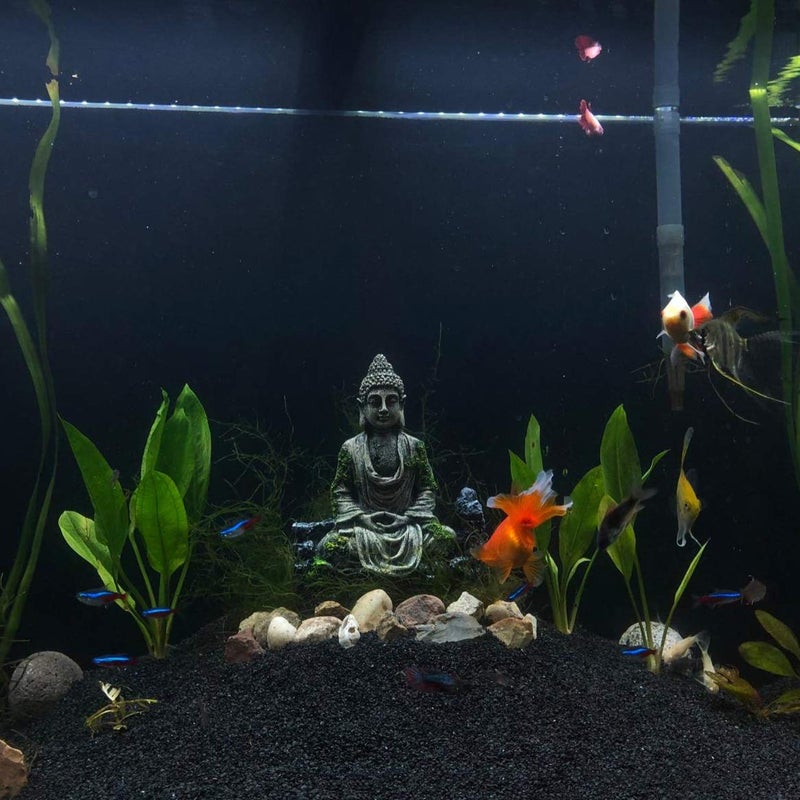 SLOCME Aquarium Buddha Statue Decorations - Aquarium Decor Ornament Fish Tank Buddha Statue Decoration - Image 2